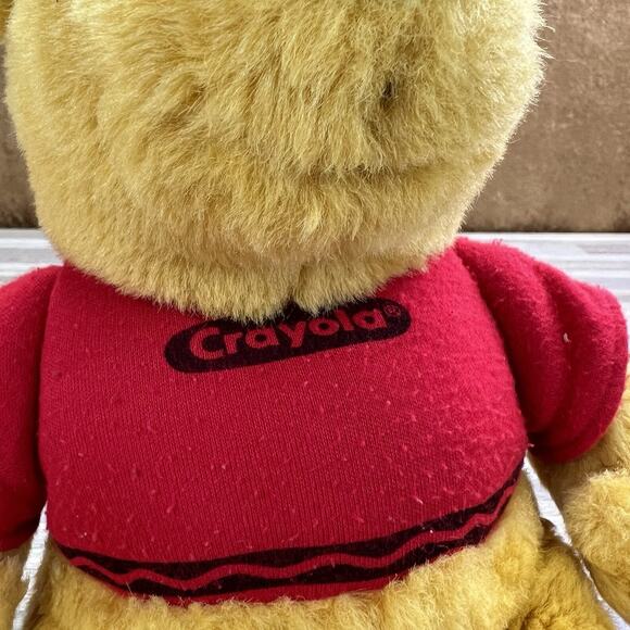 Vintage Gund Crayola Teddy Bear Plush 80s/90s Red Sweater And Hat - M143 - Picture 3 of 7